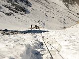 
Fixed Ropes To Descend Down The Mesokanto La 5246m After Trekking Around The Tilicho Tal Lake
